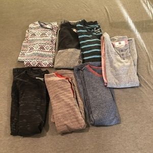 On The Byas Shirt Bundle 6 short sleeve 1 long sleeve Mens small